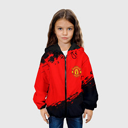 Куртка с капюшоном детская Manchester United colors sport, цвет: 3D-черный — фото 2