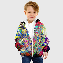 Куртка с капюшоном детская Сплетение Инь Ян, цвет: 3D-белый — фото 2