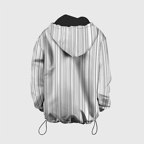 Детская куртка Полосатая рябь белый / 3D-Черный – фото 2