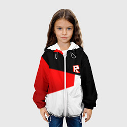 Куртка с капюшоном детская Roblox текстура мобайл геометрия, цвет: 3D-белый — фото 2