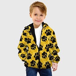 Куртка с капюшоном детская Dogs paws, цвет: 3D-черный — фото 2