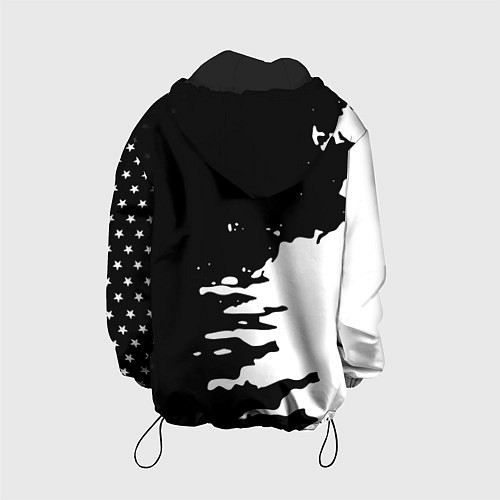Детская куртка Ювентус спорт краски текстура / 3D-Черный – фото 2