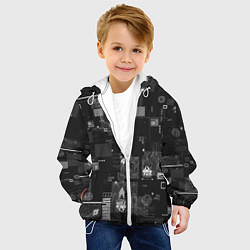 Куртка с капюшоном детская Y2k aesthetics print, цвет: 3D-белый — фото 2