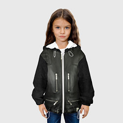 Куртка с капюшоном детская Terminator first - leather jacket, цвет: 3D-белый — фото 2