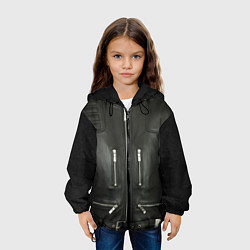 Куртка с капюшоном детская Terminator first - leather jacket, цвет: 3D-черный — фото 2
