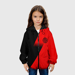 Куртка с капюшоном детская Inter geometry red sport, цвет: 3D-черный — фото 2
