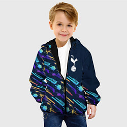 Куртка с капюшоном детская Tottenham градиентные мячи, цвет: 3D-черный — фото 2