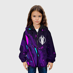 Куртка с капюшоном детская Dead Space neon gaming, цвет: 3D-черный — фото 2