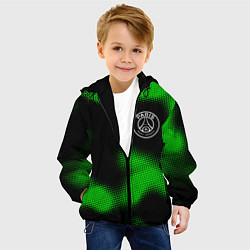 Куртка с капюшоном детская PSG sport halftone, цвет: 3D-черный — фото 2