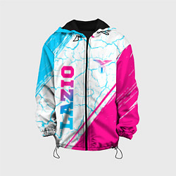 Куртка с капюшоном детская Lazio neon gradient style вертикально, цвет: 3D-черный