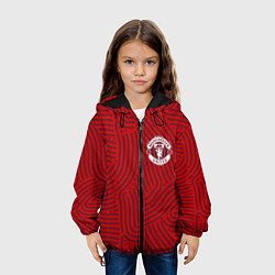 Куртка с капюшоном детская Manchester United отпечатки, цвет: 3D-черный — фото 2