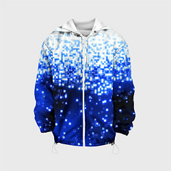 Куртка с капюшоном детская Поврежденный цифровой скин - осыпающиеся пиксели, цвет: 3D-белый