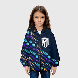 Куртка с капюшоном детская Atletico Madrid градиентные мячи, цвет: 3D-черный — фото 2