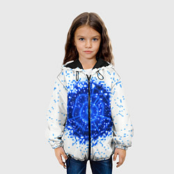 Куртка с капюшоном детская Поврежденный цифровой скин - дыра, цвет: 3D-черный — фото 2
