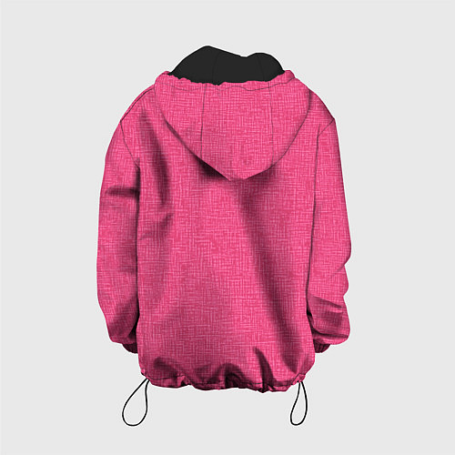 Детская куртка Текстура однотонный розовый Барби / 3D-Черный – фото 2