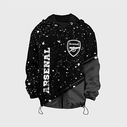 Куртка с капюшоном детская Arsenal sport на темном фоне вертикально, цвет: 3D-черный