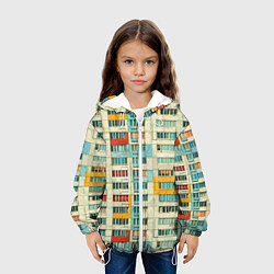 Куртка с капюшоном детская Яркая панелька, цвет: 3D-белый — фото 2