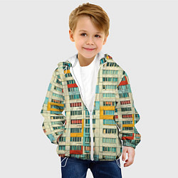 Куртка с капюшоном детская Яркая панелька, цвет: 3D-белый — фото 2