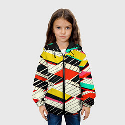 Куртка с капюшоном детская Пианинка, цвет: 3D-черный — фото 2
