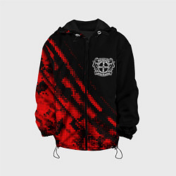 Куртка с капюшоном детская Bayer 04 sport grunge, цвет: 3D-черный