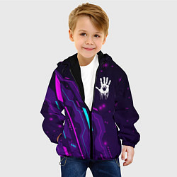 Куртка с капюшоном детская Death Stranding neon gaming, цвет: 3D-черный — фото 2