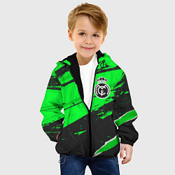Куртка с капюшоном детская Real Madrid sport green, цвет: 3D-черный — фото 2