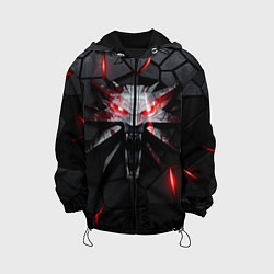 Куртка с капюшоном детская Символ волка на плитах с подсветкой, цвет: 3D-черный