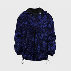 Куртка с капюшоном детская Тёмно-синий космический абстракция, цвет: 3D-черный