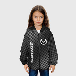 Куртка с капюшоном детская Mazda sport carbon, цвет: 3D-черный — фото 2
