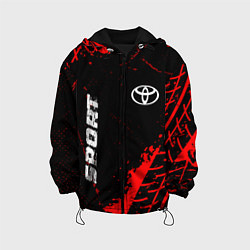 Куртка с капюшоном детская Toyota red sport tires, цвет: 3D-черный