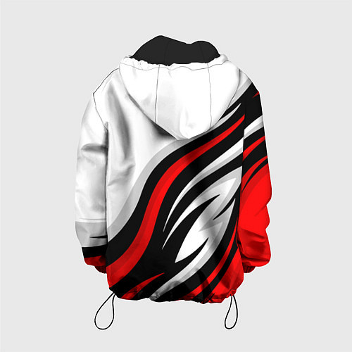 Детская куртка Mercedes benz AMG - белый с красным / 3D-Черный – фото 2