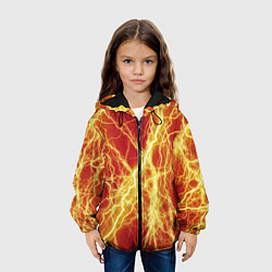 Куртка с капюшоном детская Lightning strikes, цвет: 3D-черный — фото 2