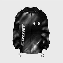 Куртка с капюшоном детская SsangYong sport metal, цвет: 3D-черный