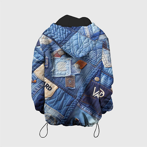 Детская куртка Vanguard jeans patchwork - ai art / 3D-Черный – фото 2