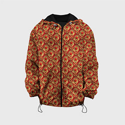 Куртка с капюшоном детская Звезды в стиле СССР, цвет: 3D-черный
