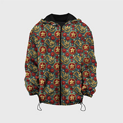Куртка с капюшоном детская Золотые звездочки СССР, цвет: 3D-черный