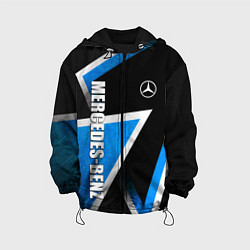 Куртка с капюшоном детская Mercedes - blue metal, цвет: 3D-черный