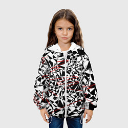 Куртка с капюшоном детская Графика, цвет: 3D-белый — фото 2