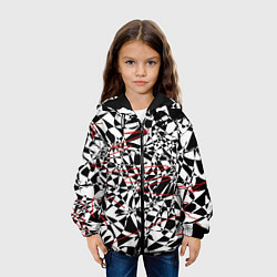Куртка с капюшоном детская Графика, цвет: 3D-черный — фото 2