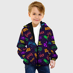 Куртка с капюшоном детская Game today, цвет: 3D-черный — фото 2