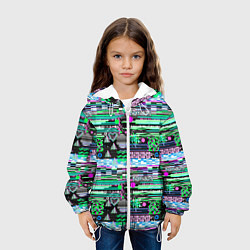 Куртка с капюшоном детская Abstract color pattern, цвет: 3D-белый — фото 2