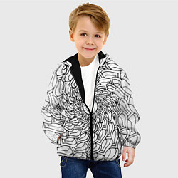 Куртка с капюшоном детская Мандала солнцевидная чёрно-белая, цвет: 3D-черный — фото 2