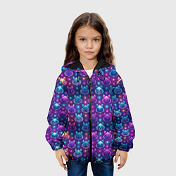 Куртка с капюшоном детская Фурри мордочки лисица, цвет: 3D-черный — фото 2