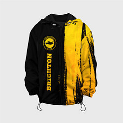 Куртка с капюшоном детская Brighton - gold gradient по-вертикали, цвет: 3D-черный