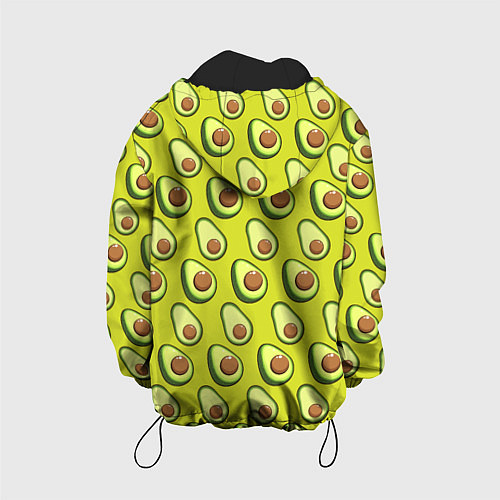 Детская куртка Паттерн с половинкой авокадо / 3D-Черный – фото 2