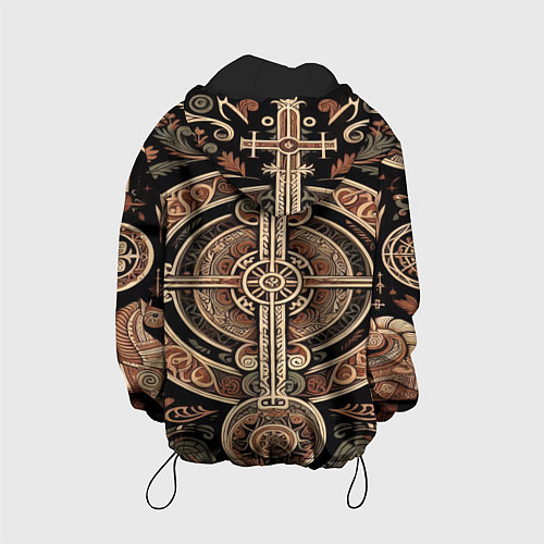 Детская куртка Символика славянской мифологии / 3D-Черный – фото 2