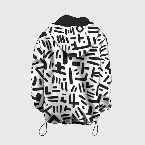 Детская куртка Паттерн линиями / 3D-Черный – фото 2