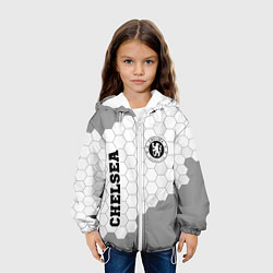 Куртка с капюшоном детская Chelsea sport на светлом фоне вертикально, цвет: 3D-белый — фото 2