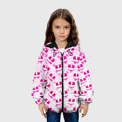 Куртка с капюшоном детская Marshmello pink colors, цвет: 3D-черный — фото 2