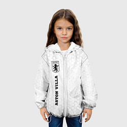 Куртка с капюшоном детская Aston Villa sport на светлом фоне по-вертикали, цвет: 3D-белый — фото 2